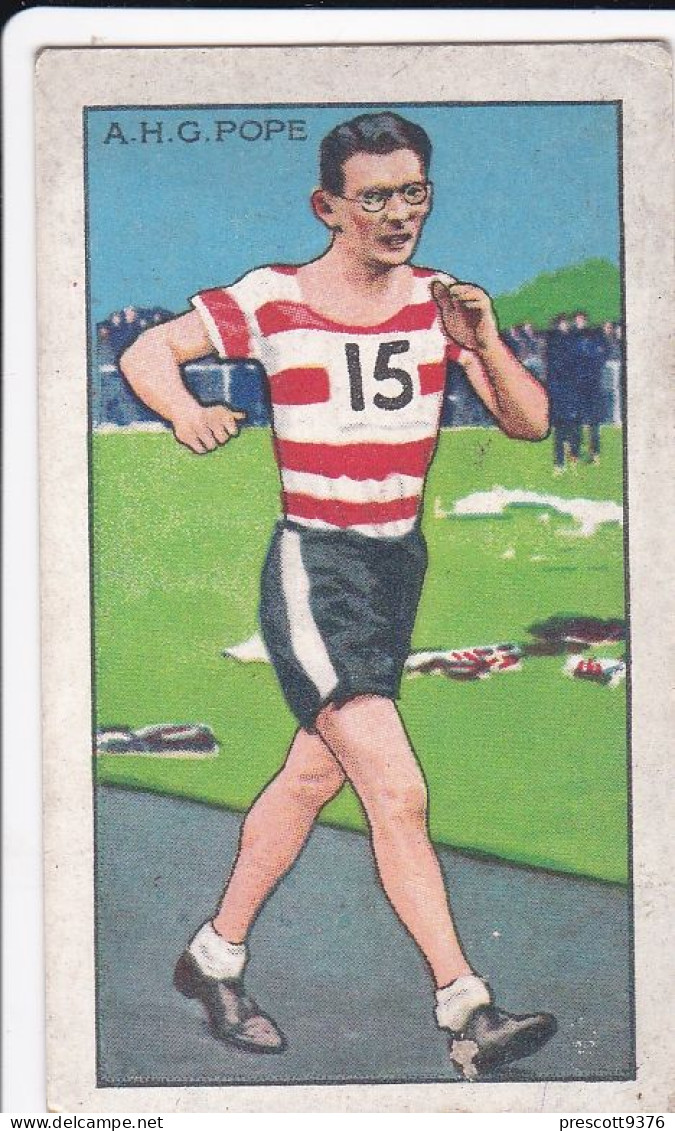 Champions 1935 - 2 AH Pope  - Athetics, Walking    - Gallaher Cigarette Card - Original - Sport - Gallaher