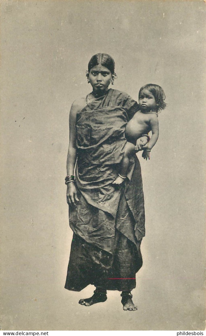 ASIE  CEYLAN  Tamil Woman And Child - Sri Lanka (Ceylon)