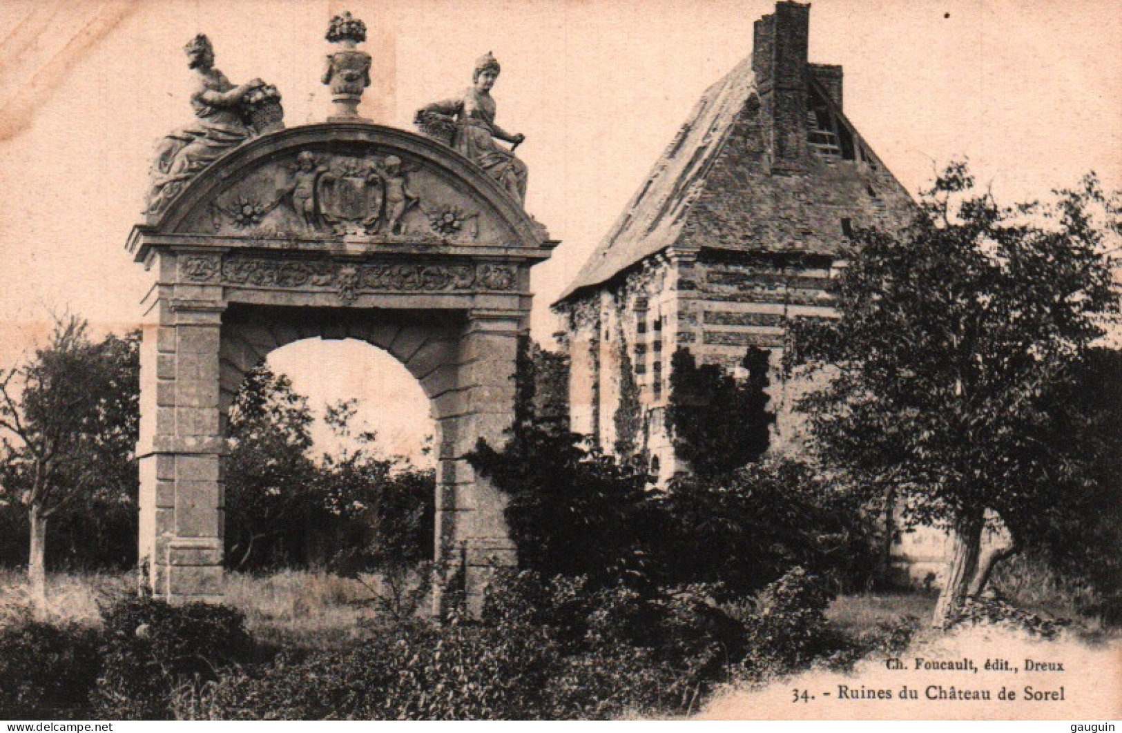 CPA - Château De SOREL - Ruines - Edition Ch.Foucault - Sorel-Moussel