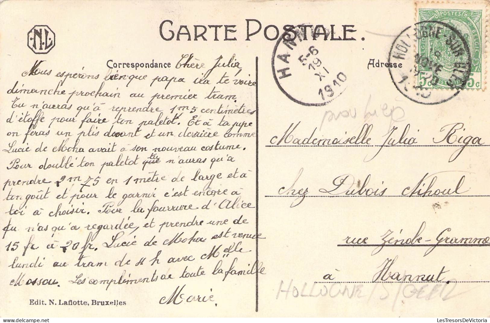 BELGIQUE - LIGNEY - Chapelle De Notre Dame De Lourdes - Carte Postale Ancienne - Andere & Zonder Classificatie