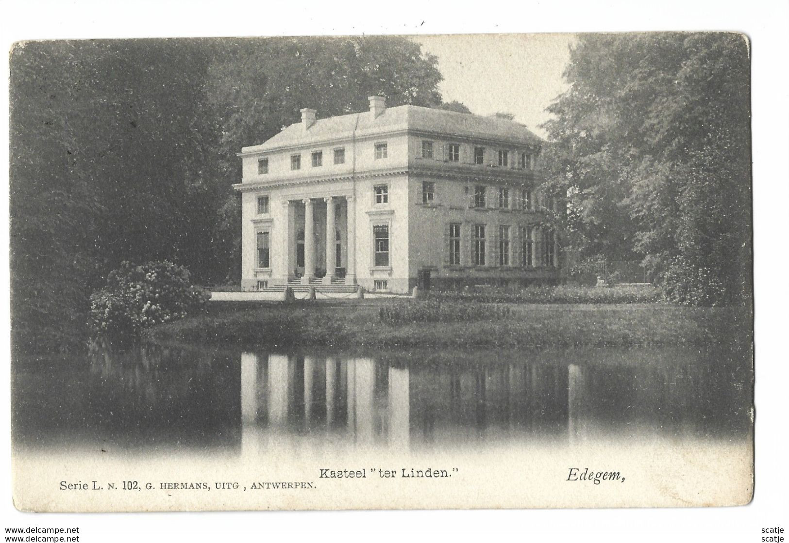 Edegem.   -   Kasteel  "Ter Linden".   -   1900   Naar   Anvers - Edegem