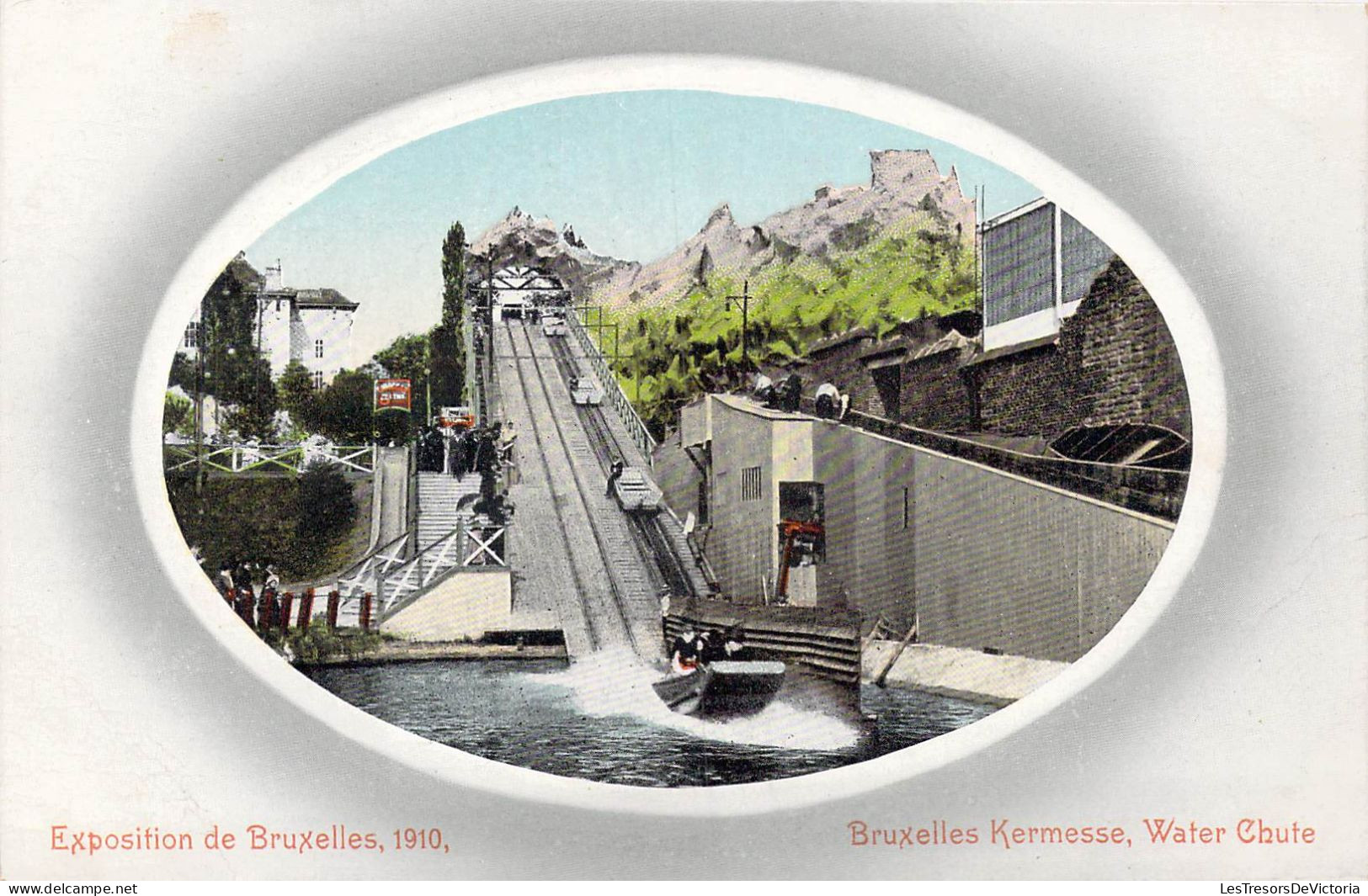 BELGIQUE - Bruxelles - Exposition De Bruxelles 1910 - Bruxelles Kermesse, Water Chute - Carte Postale Ancienne - Wereldtentoonstellingen