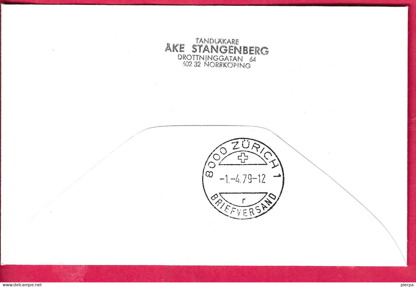 SVERIGE - FIRST DC-9 NON STOP FLIGHT FROM GOTEBORG TO ZURICH * 1.4.1979* ON OFFICIAL ENVELOPE - Covers & Documents