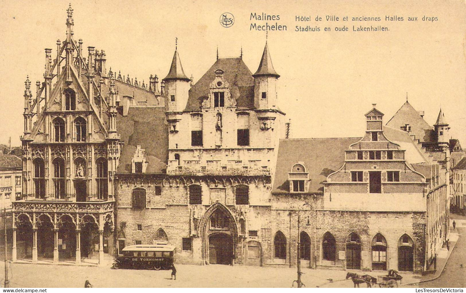 BELGIQUE - Malines - Hôtel De Ville Et Anciennes Halles Aux Draps - Carte Postale Ancienne - Malines