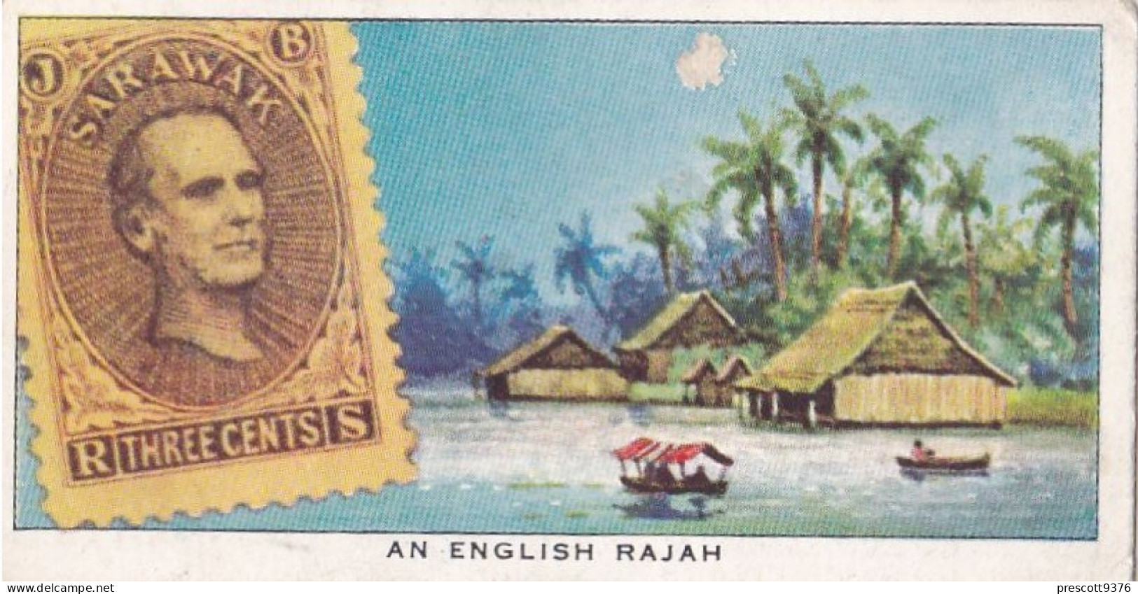 Stamps Rare & Interesting - 13 English Rajah, Sarawak - Ardath Cigarette Card - Phillips / BDV