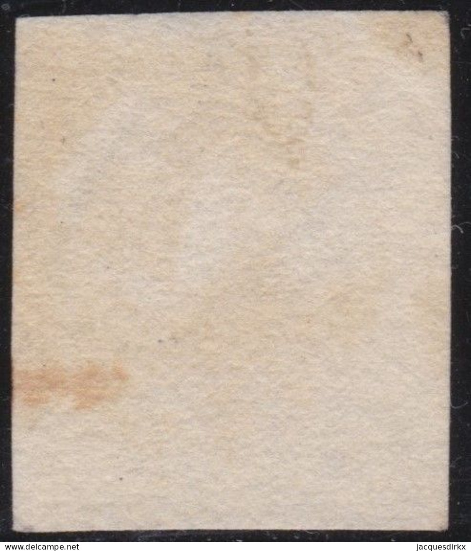 Belgie  .   OBP    .    4A  (2 Scans)     .     O  .  Papier  épais     .    Gestempeld     .   /   .   Oblitéré - 1849-1850 Medallones (3/5)