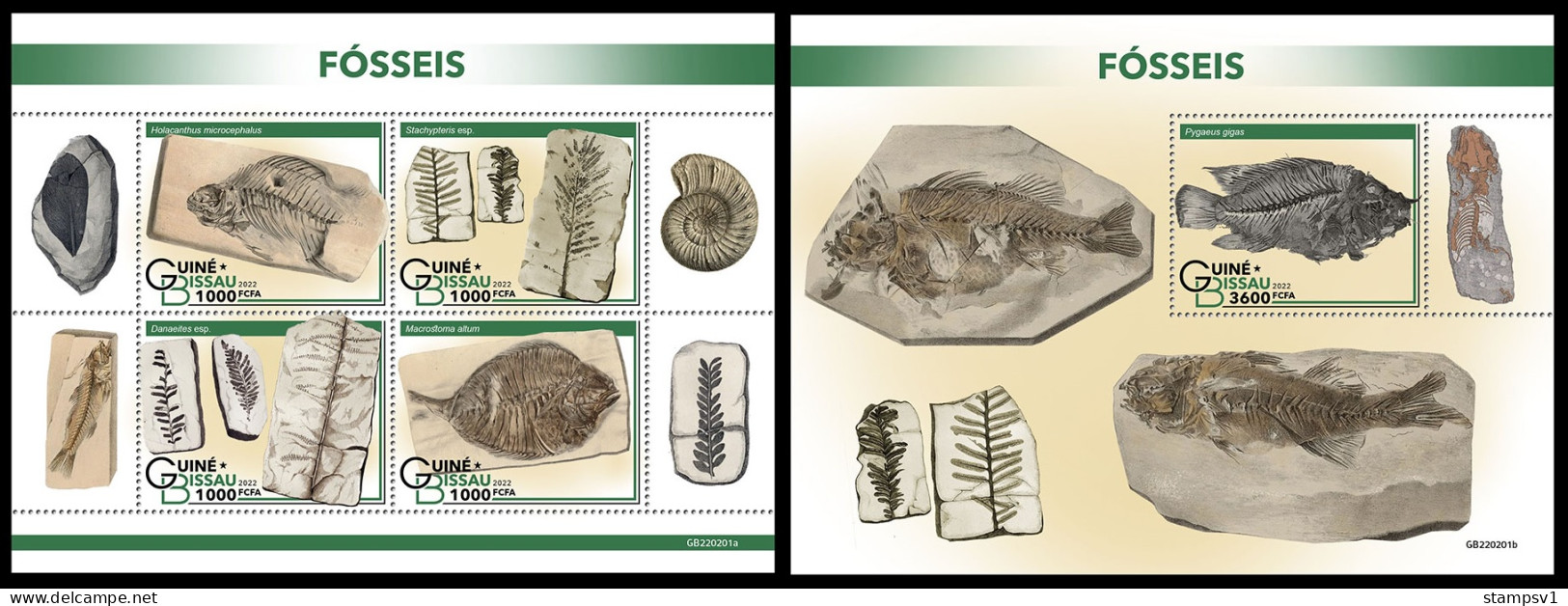 Guinea Bissau  2022 Fossils. (201) OFFICIAL ISSUE - Fossiles