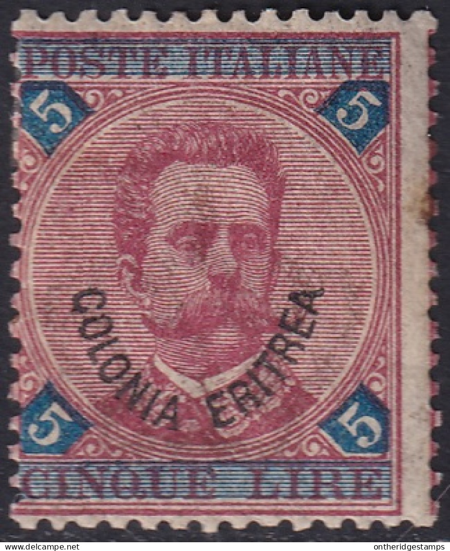 Eritrea 1892 Sc 11 Sa 11 MH* Toned Gum Experts Mark - Eritrée