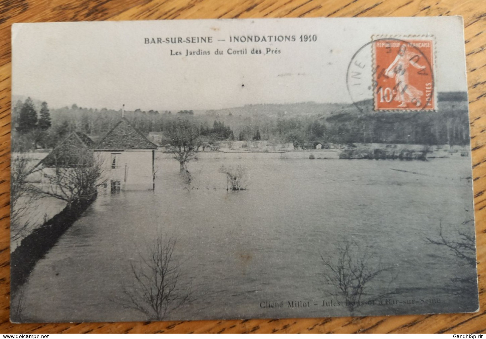 Bar Sur Seine (Aube) - Inondations 1910 - Les Jardins Du Cortil Des Prés - Bar-sur-Seine