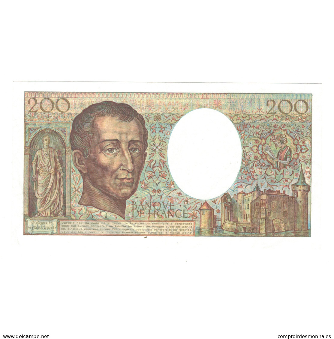 France, 200 Francs, Montesquieu, 1987, L.044, TTB+, Fayette:70.7, KM:155b - 200 F 1981-1994 ''Montesquieu''