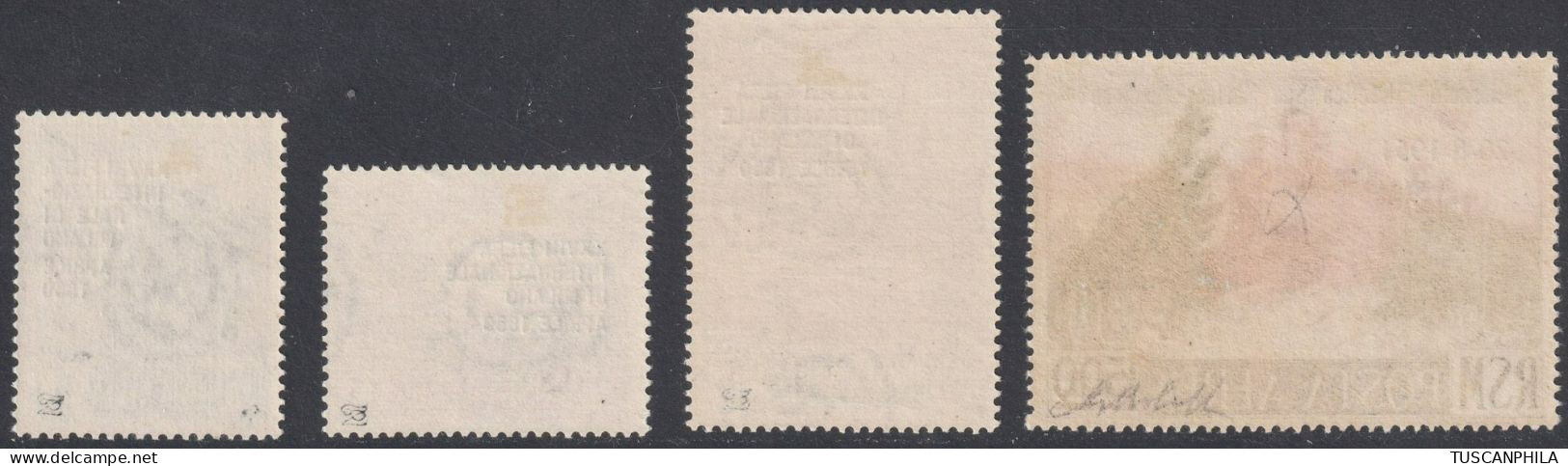 San Marino 1950/51 - Posta Aerea Fiera Di Milano E Riccione Le 2 Serie Soprastampate Integre - Sassone S.514+n.98 - Used Stamps