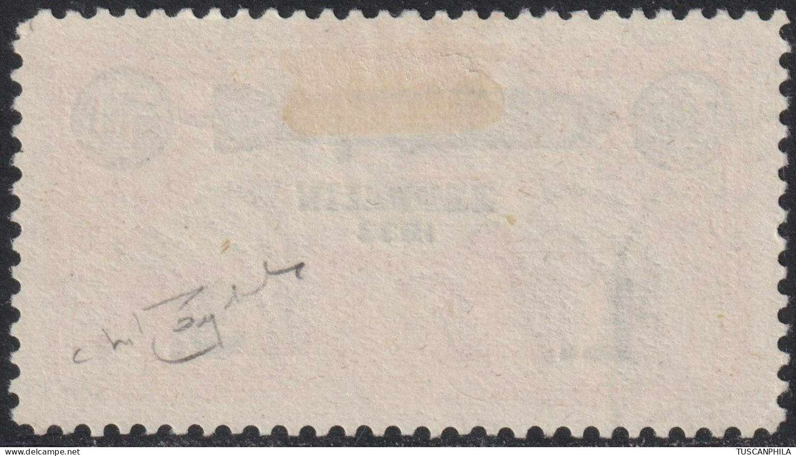 San Marino 1933 - Posta Aerea Zeppelin Soprastampato 3 L. Su 50 C. Arancio Usato Periziato - Sassone N.11 - Used Stamps