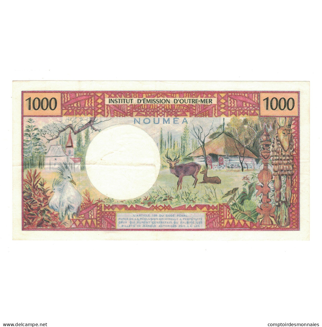 Billet, Nouvelle-Calédonie, 1000 Francs, NOUMÉA, KM:64a, TTB - Nouvelle-Calédonie 1873-1985