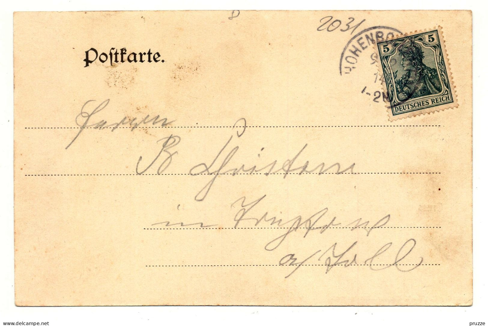 Hasseldorf 1914, Total-Ansicht, LKr. Demmin, Stempel: HOHENBOLLENTIN - Demmin