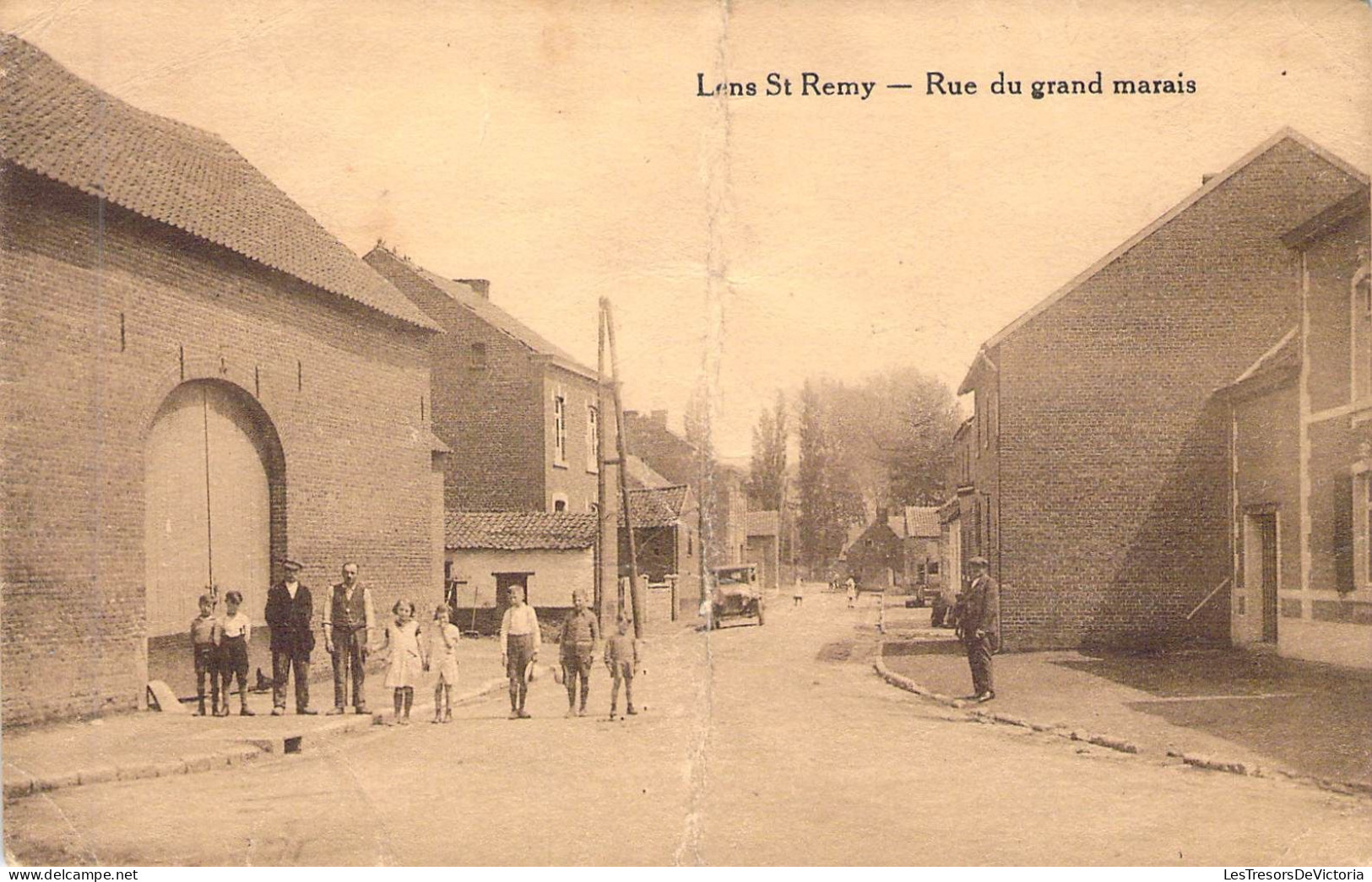 BELGIQUE - LENS ST REMY - Rue Du Grand Marais - Edition Henri Kaquet - Carte Postale Ancienne - Andere & Zonder Classificatie