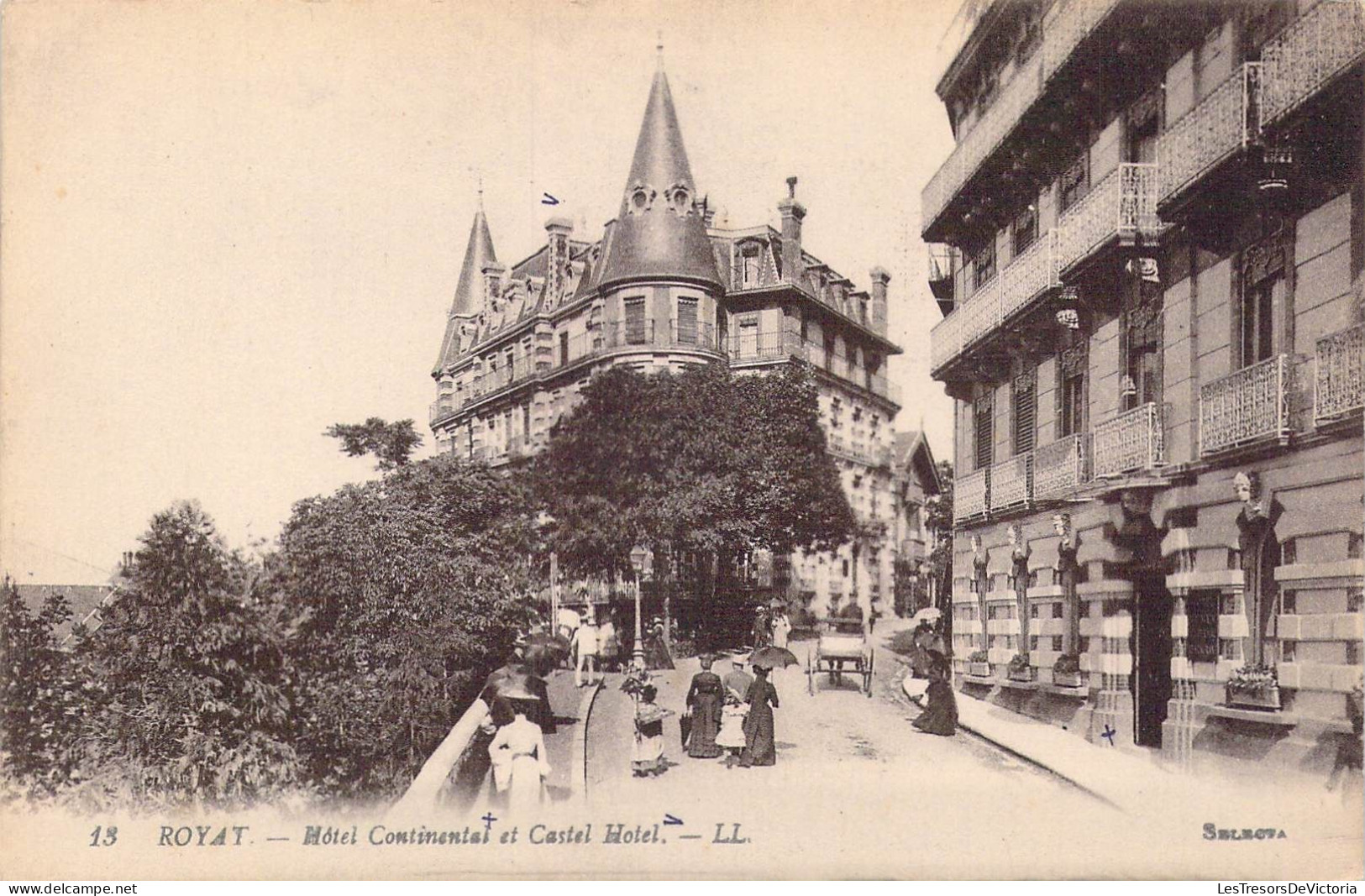 FRANCE - 63 - Royat - Hôtel Continental Et Castel Hôtel - Carte Postale Ancienne - Royat