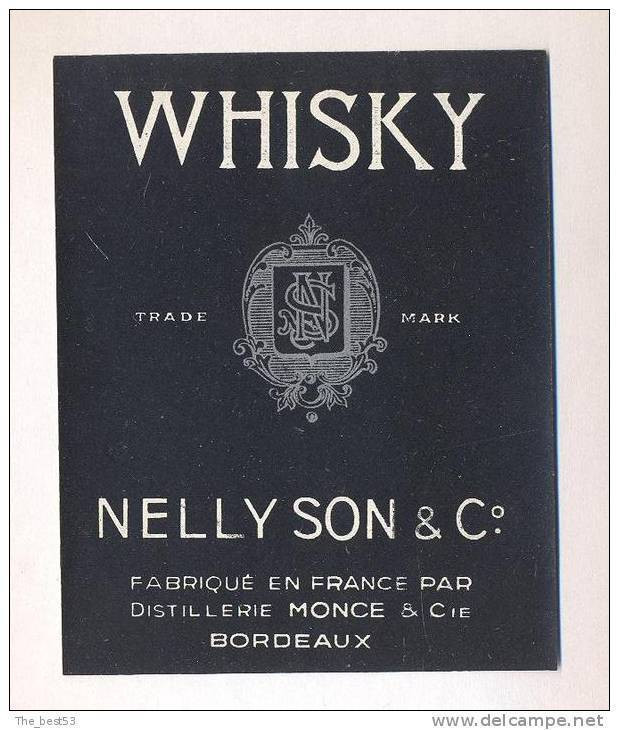 Etiquette De   Whisky   -  Nelly Son  -  Distillerie Monce Et Cie  à  Bordeaux  (33) - Whisky