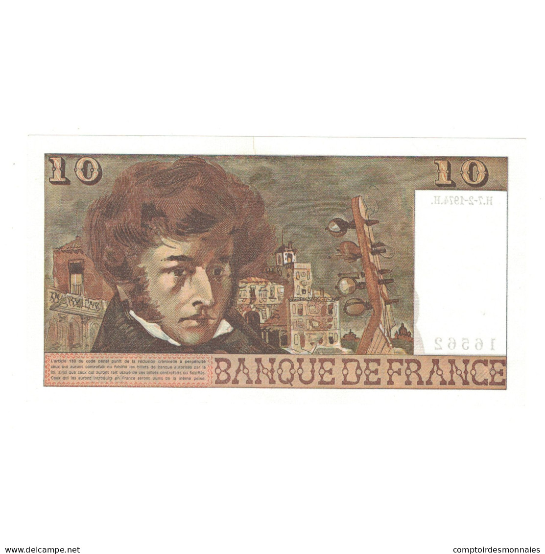 France, 10 Francs, Berlioz, 1974, E.21, SUP, Fayette:63.3, KM:150a - 10 F 1972-1978 ''Berlioz''