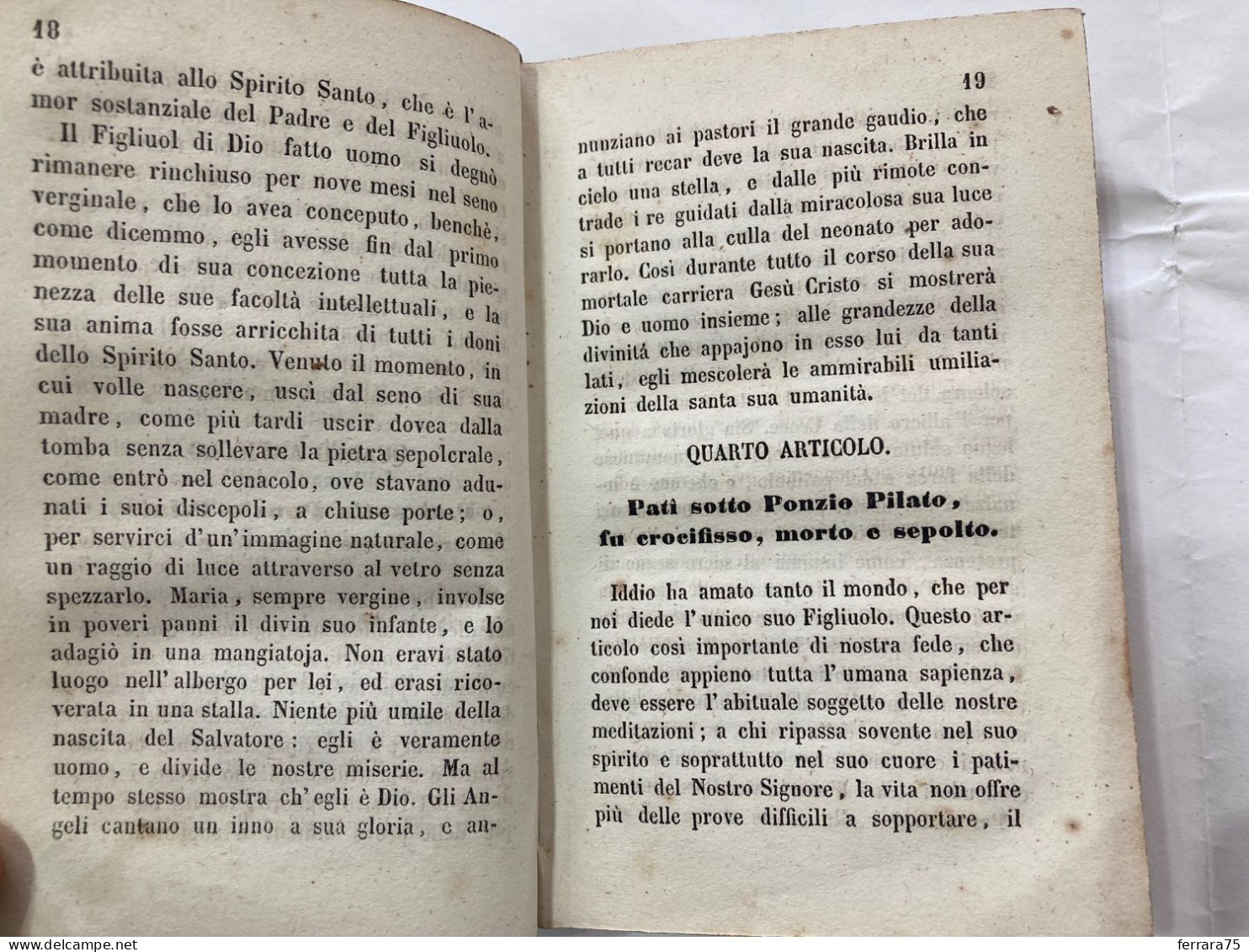 LA MADRE CRISTIANA-ABATE TEGLIO-LETTERA GAETANO BENAGLIO VESCOVO-COMO 1853.