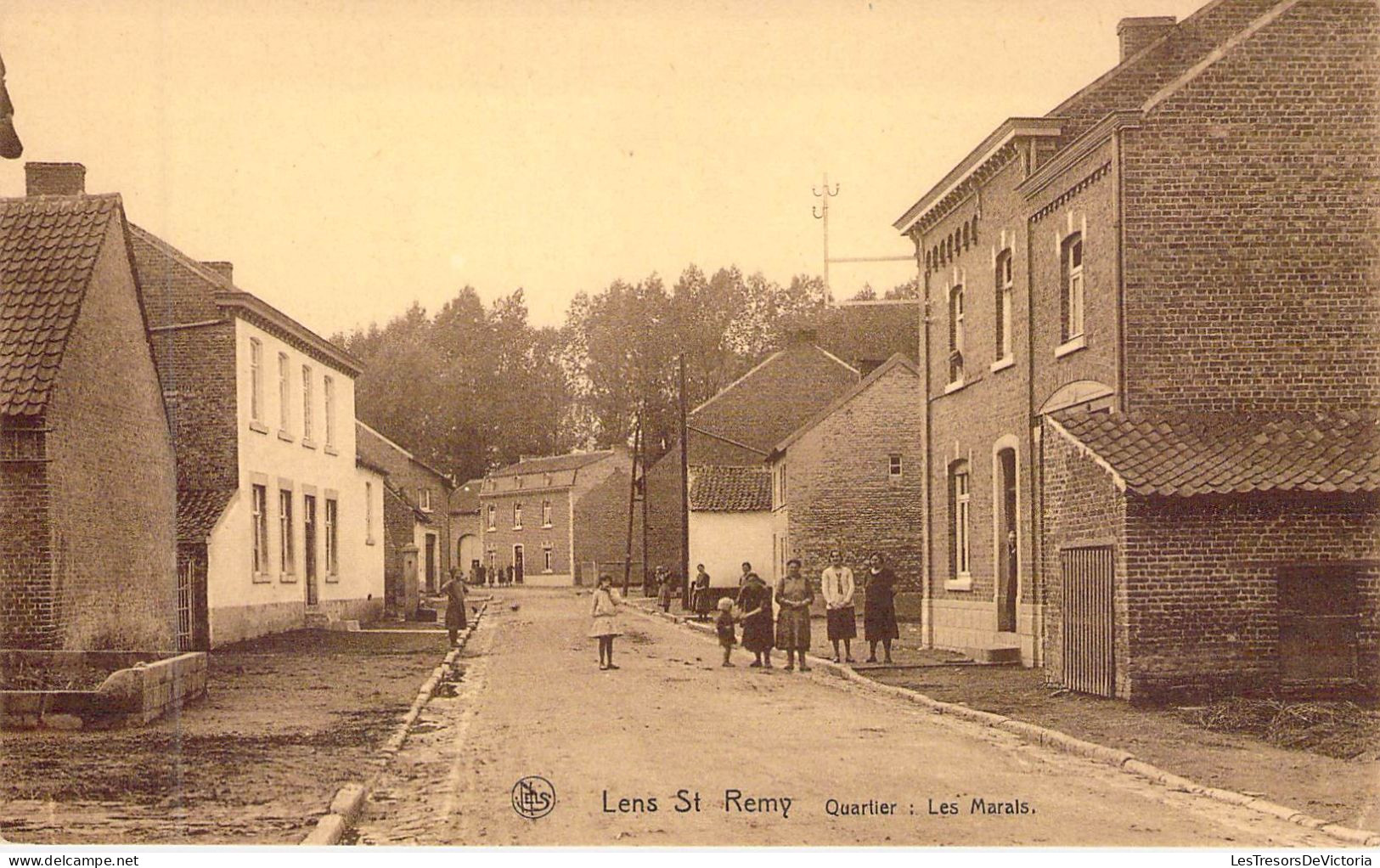 BELGIQUE - LENS ST REMY - Quartier - Les Marais - Carte Postale Ancienne - Otros & Sin Clasificación