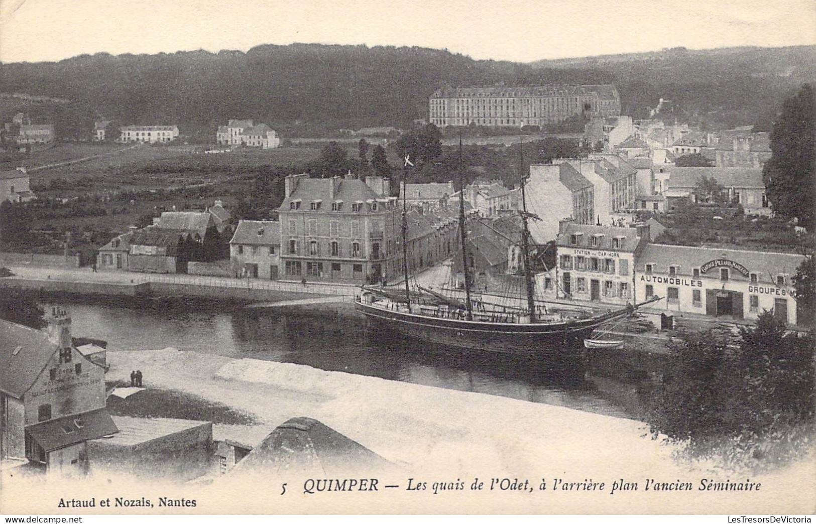 FRANCE - 29 - Quimper - Les Quais De L'Odet, à L'arrière Plan L'ancien Séminaire - Carte Postale Ancienne - Quimper