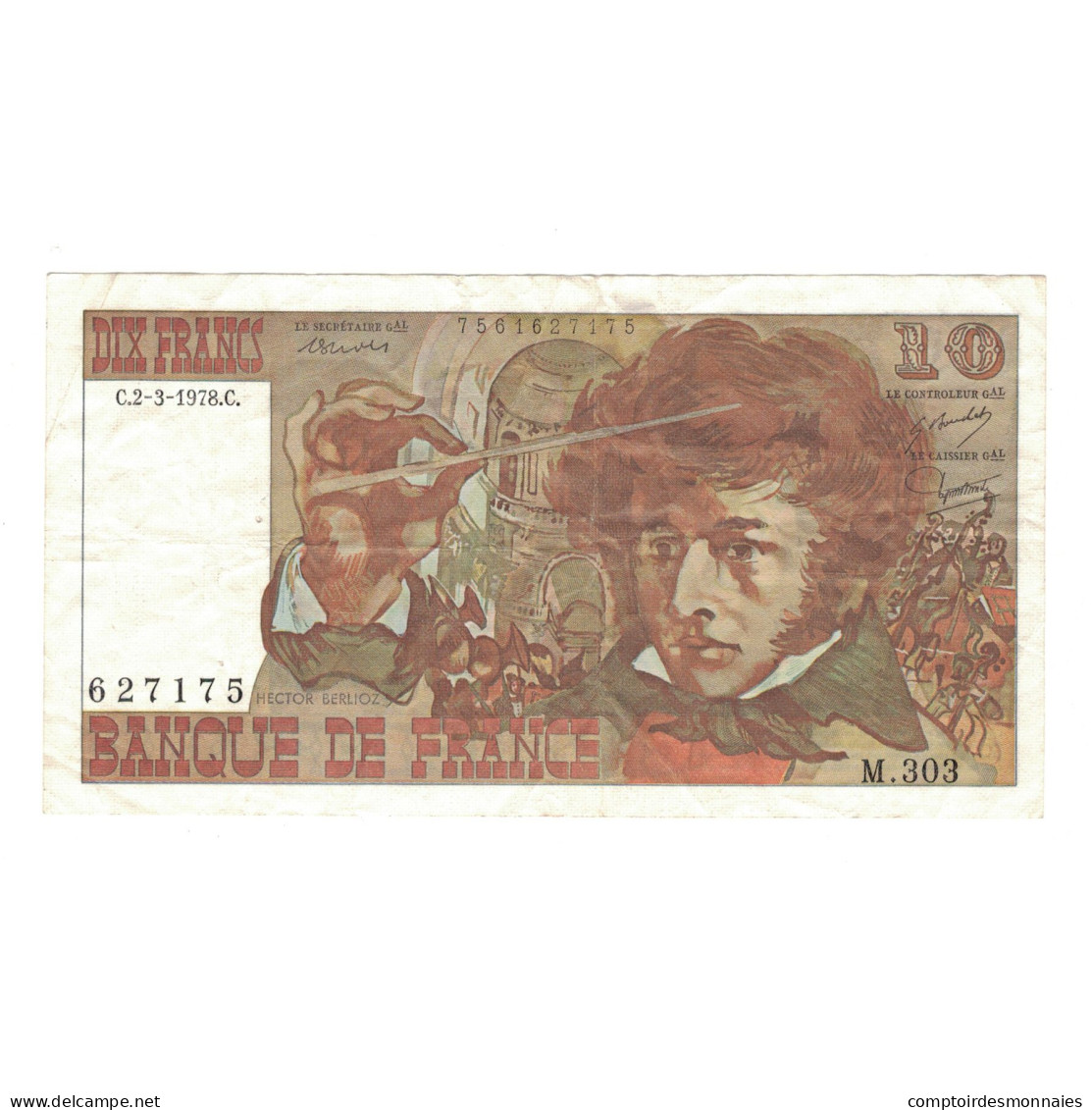 France, 10 Francs, Berlioz, 1977, M.303, TTB, Fayette:63.23, KM:150c - 10 F 1972-1978 ''Berlioz''