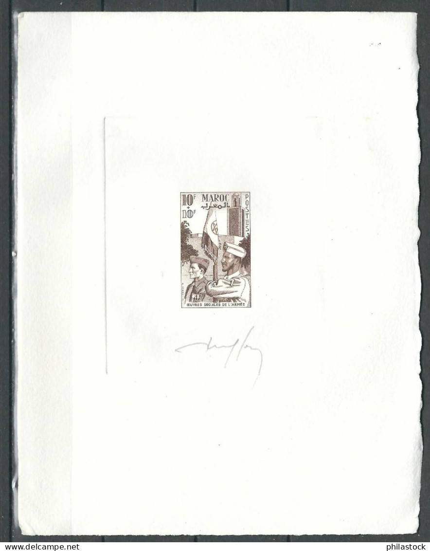 MAROC 1949 N° 276 En épreuve D'artiste En Brun Lilas Signée Serres - Other & Unclassified