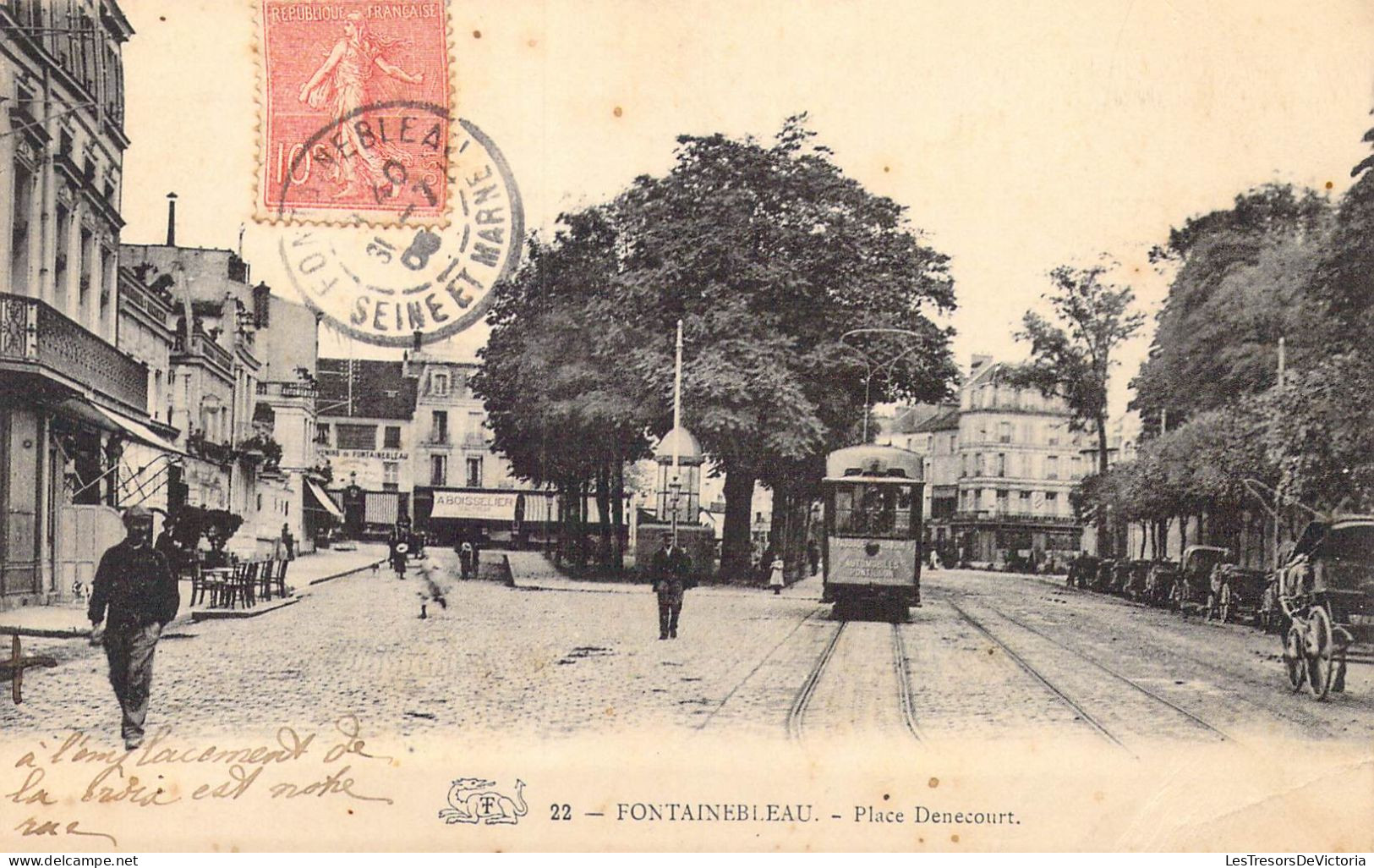 FRANCE - 77 - Fontainebleau - Place Denecourt - Carte Postale Ancienne - Fontainebleau