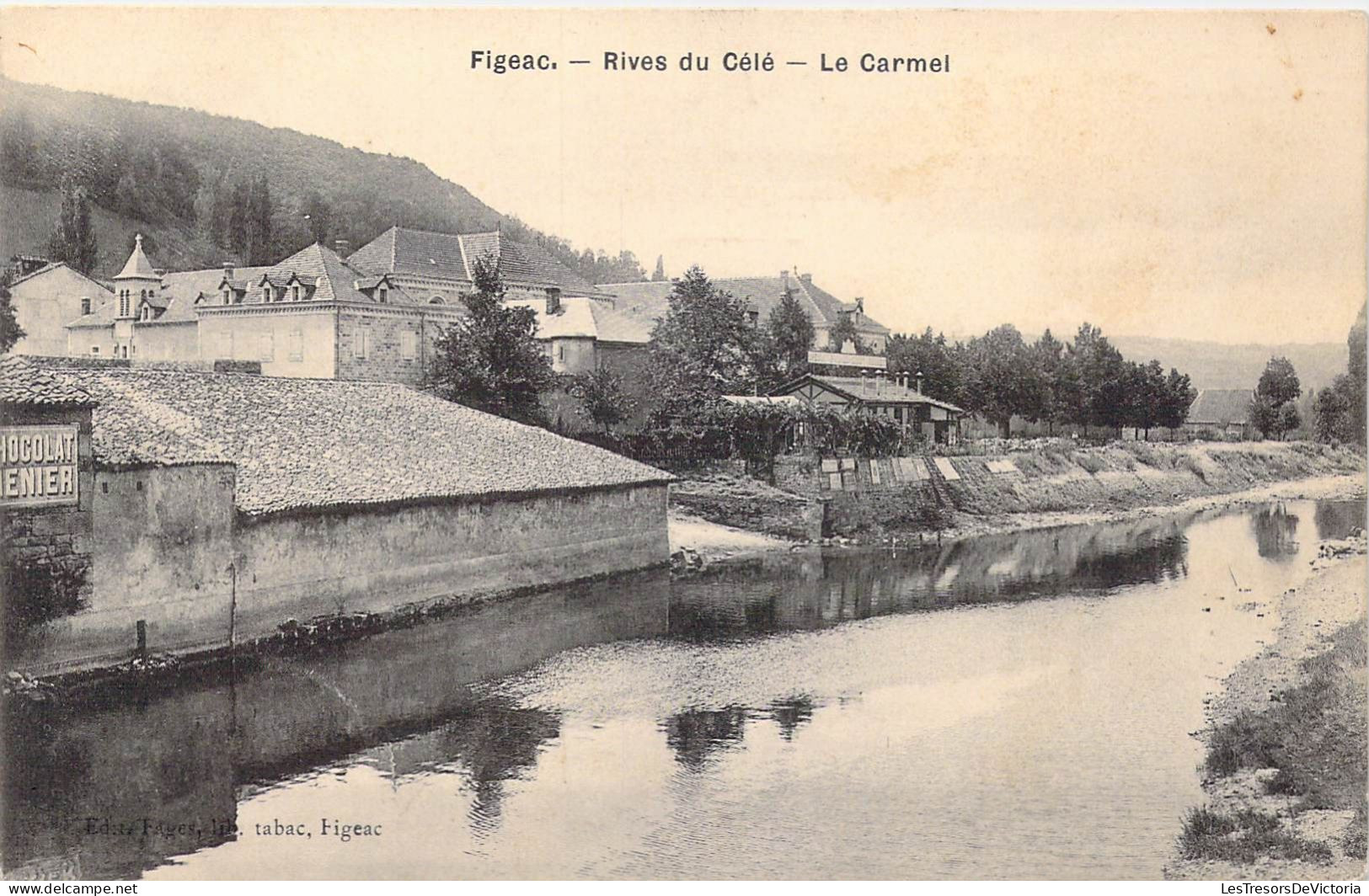 FRANCE - 46 - Figeac - Rives Du Célé - Le Carmel - Carte Postale Ancienne - Figeac