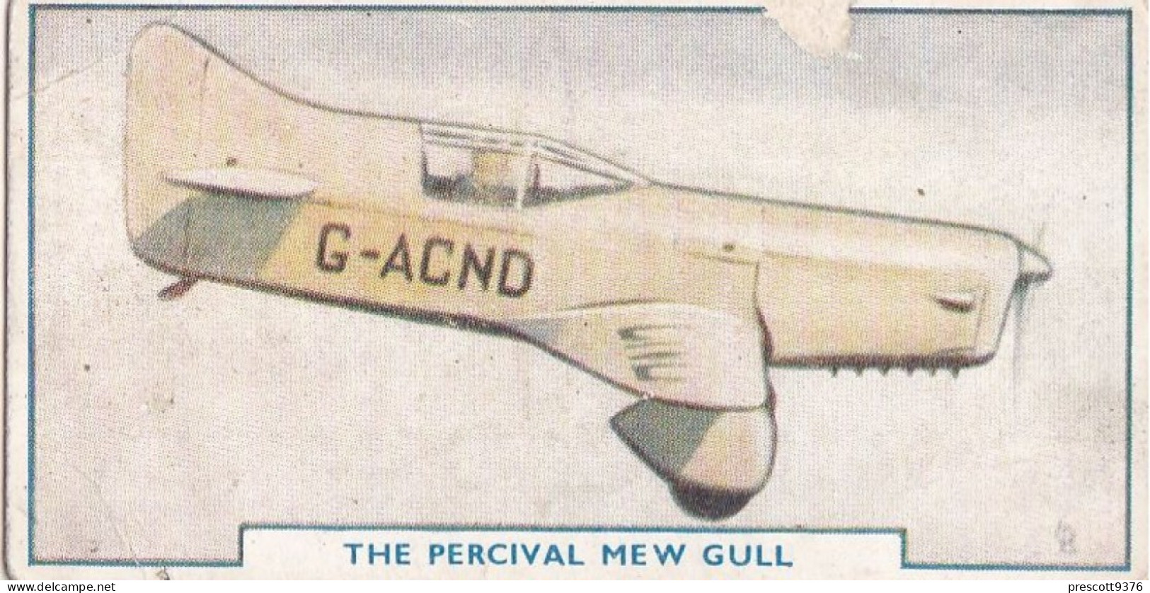 11 Percival Mew Gull - Aircraft Series 1938 - Godfrey Phillips Cigarette Card - Original - Military - Phillips / BDV