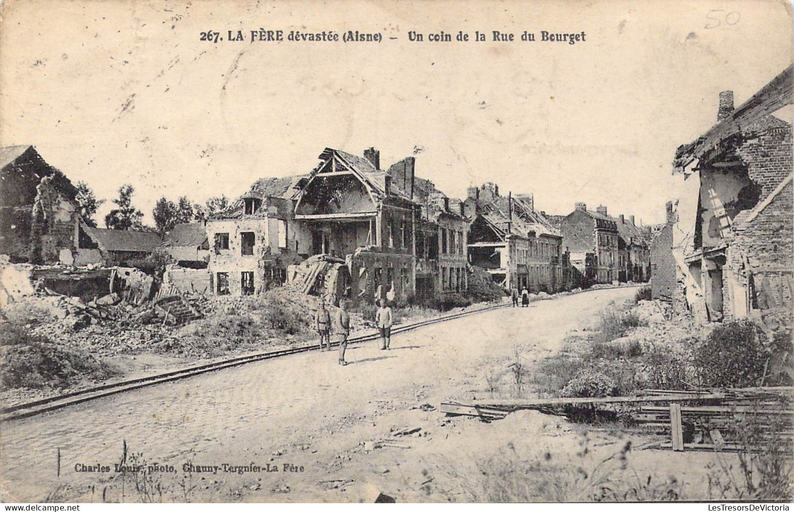 FRANCE - 02 - La Fère - Un Coin De La Rue Du Bourget - Carte Postale Ancienne - Sonstige & Ohne Zuordnung