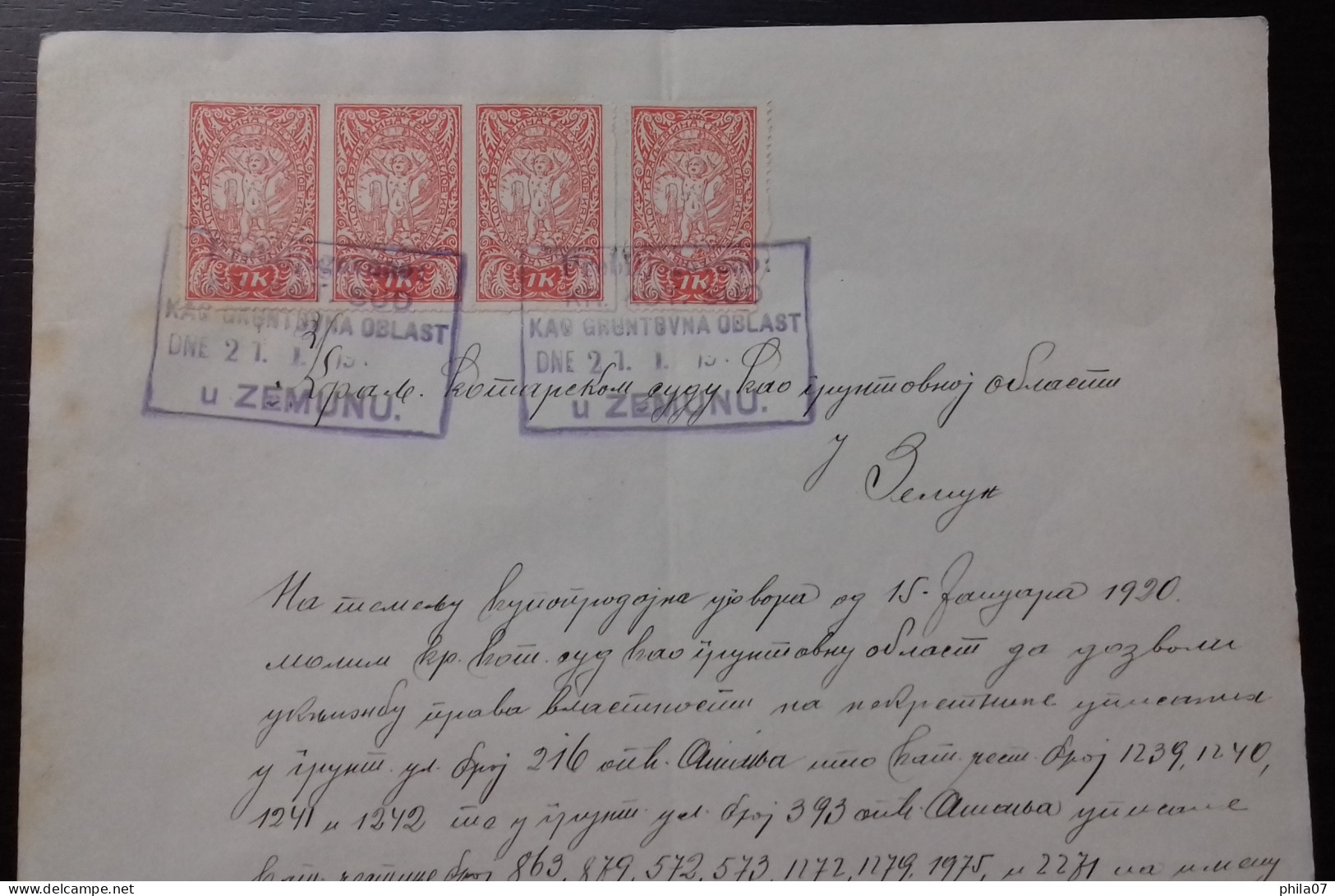 Kingdom Of Yugoslavia - Court Document, Franked With SHS Stamps Of Slovenia Instead Of Revenue Stamps. - Covers & Documents