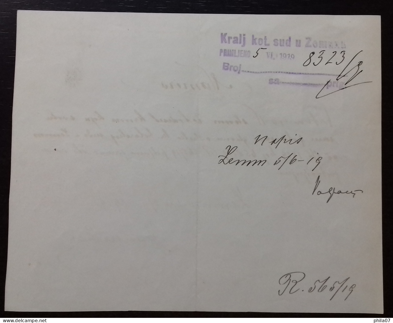 Kingdom Of Yugoslavia - Court Document, Franked With SHS Stamps Of Croatia Instead Of Revenue Stamps. - Briefe U. Dokumente