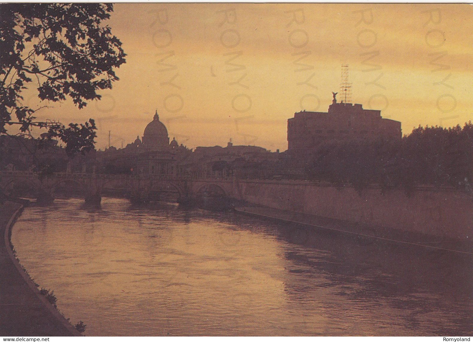 CARTOLINA  ROMA,LAZIO-PONTE E CASTEL S.ANGELO-STORIA,MEMORIA,CULTURA,RELIGIONE,BELLA ITALIA,NON VIAGGIATA - Bridges