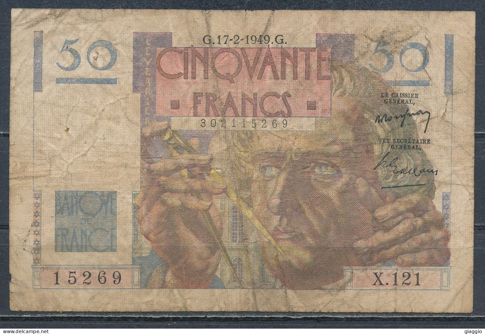 °°° FRANCE 50 FRANCS 17/2/1949 °°° - 50 F 1946-1951 ''Le Verrier''