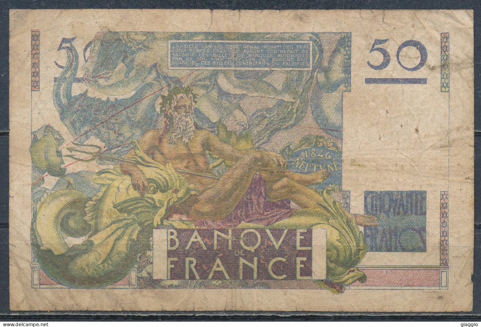 °°° FRANCE 50 FRANCS 17/2/1949 °°° - 50 F 1946-1951 ''Le Verrier''