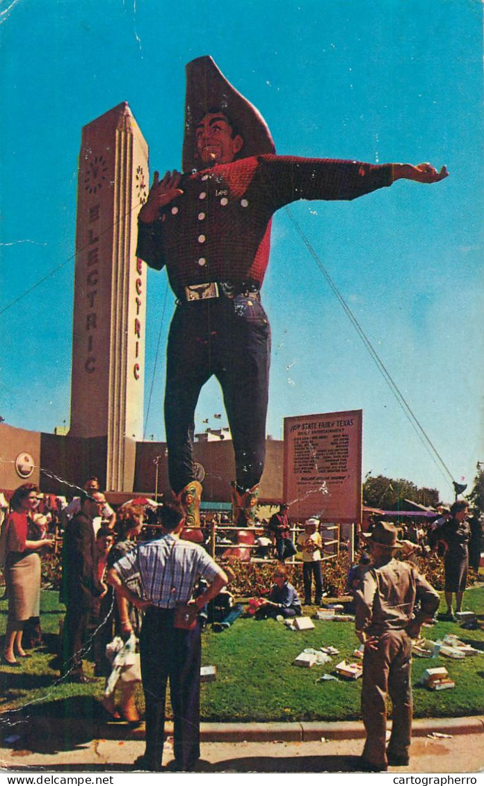 Postcard United States > TX - Texas > Dallas Bix Tex Tallest Cowboy - Dallas