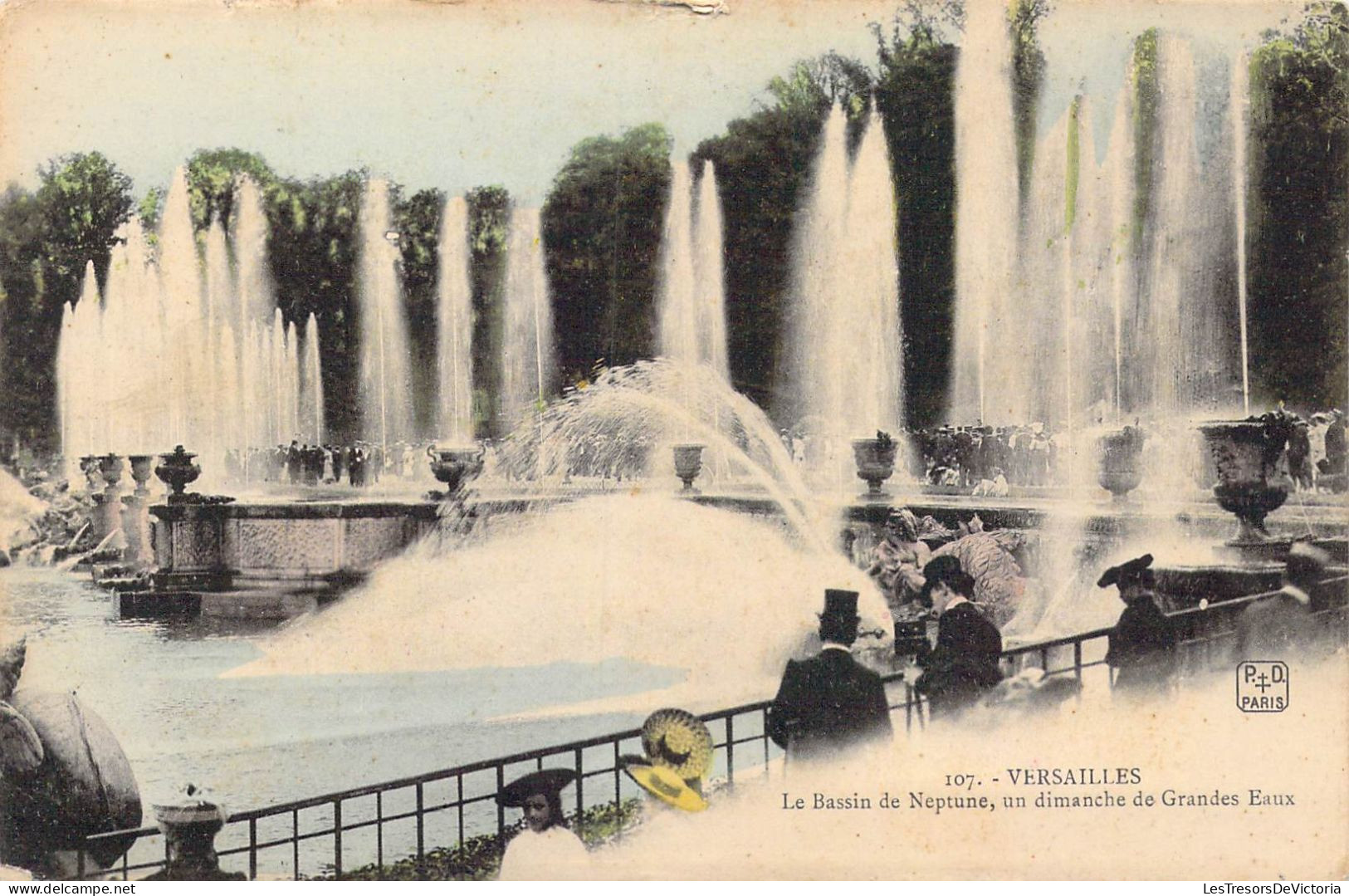 FRANCE - 78 - Versailles - Le Bassin De Neptune, Un Dimanche De Grandes Eaux - Carte Postale Ancienne - Versailles