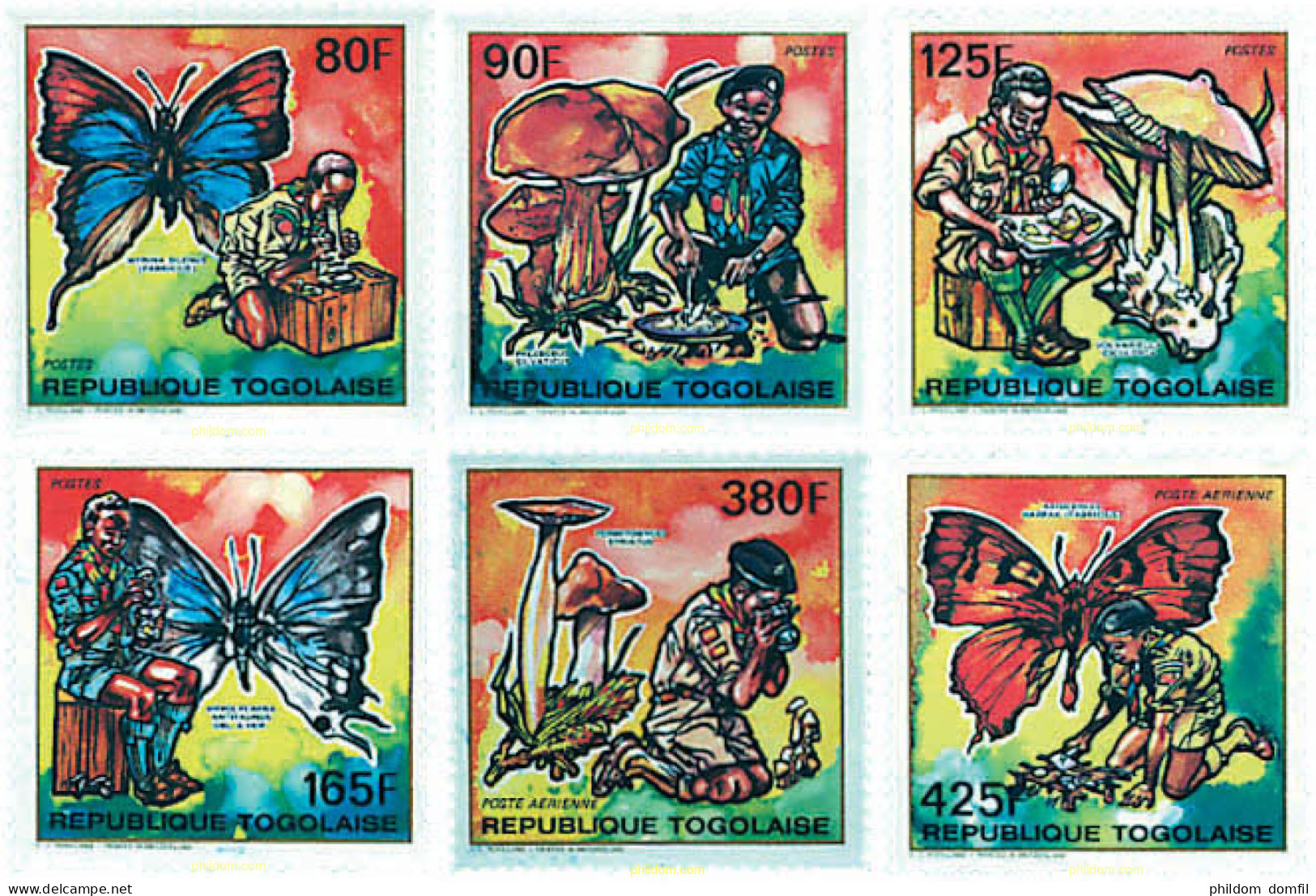 77022 MNH TOGO 1990 ESCULTISMO. SETAS Y MARIPOSAS - Araignées