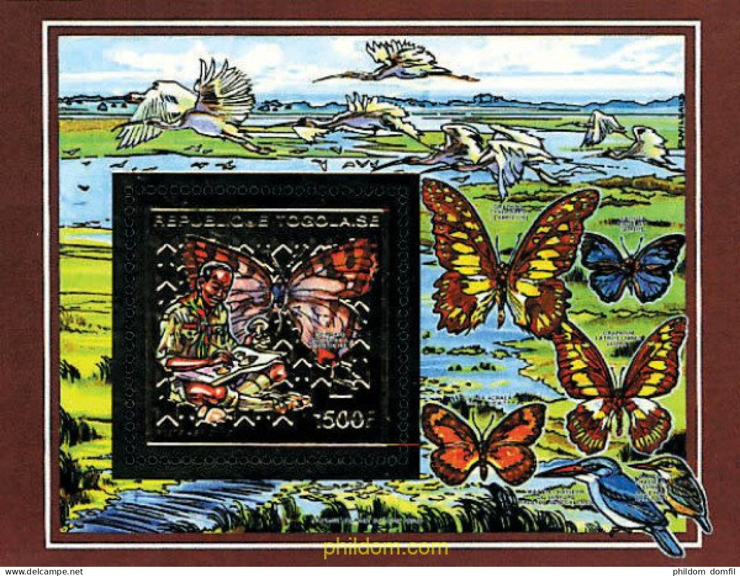 77026 MNH TOGO 1990 ESCULTISMO. SETAS Y MARIPOSAS - Spinnen