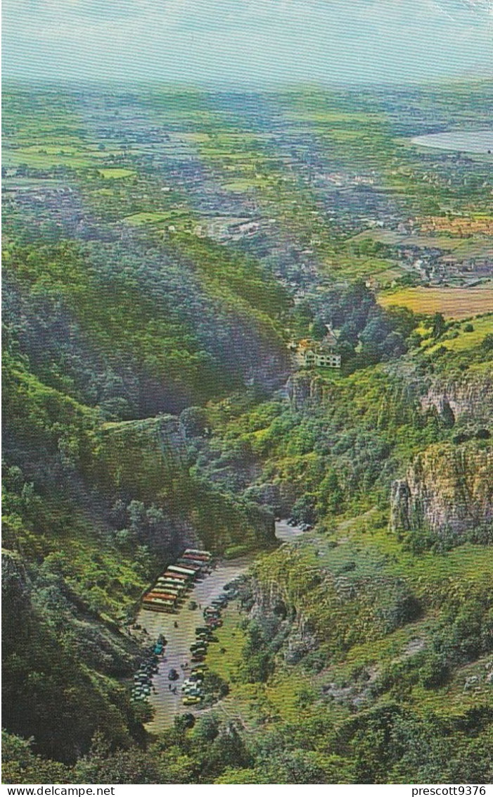 Cheddar Gorge & Village, Somerset  - Used Postcard, UK, Stamped 1968 - Wells