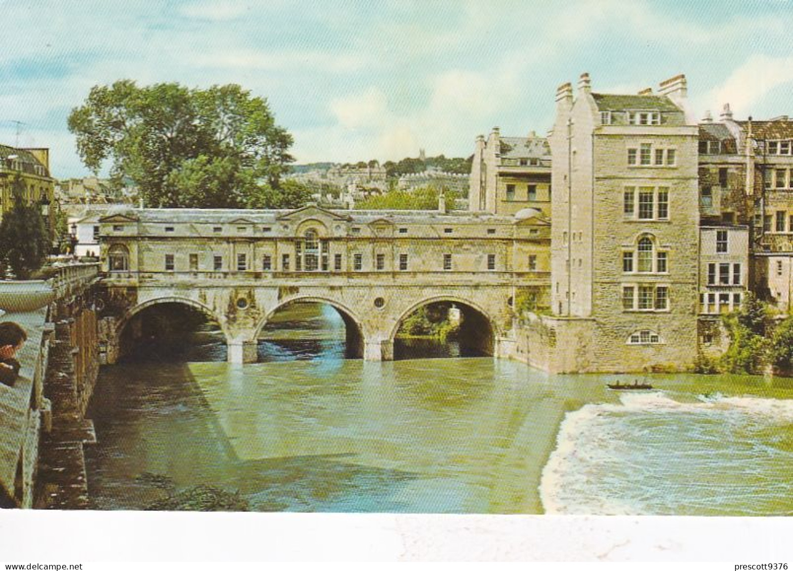 Pulteney Bridge, Bath Somerset  - Used Postcard, UK, Stamped 1973 - Wells