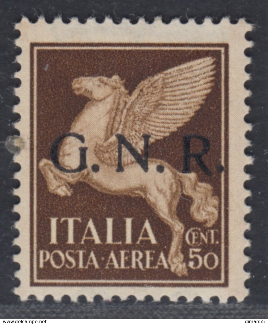 ITALY - 1944 R.S.I. - N.A118/I Emiss. Brescia  MH* Linguellato - Airmail