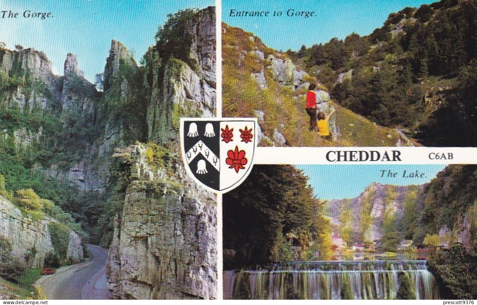 Cheddar Gorge Multiview Somerset  - Unused Postcard, UK, - Wells