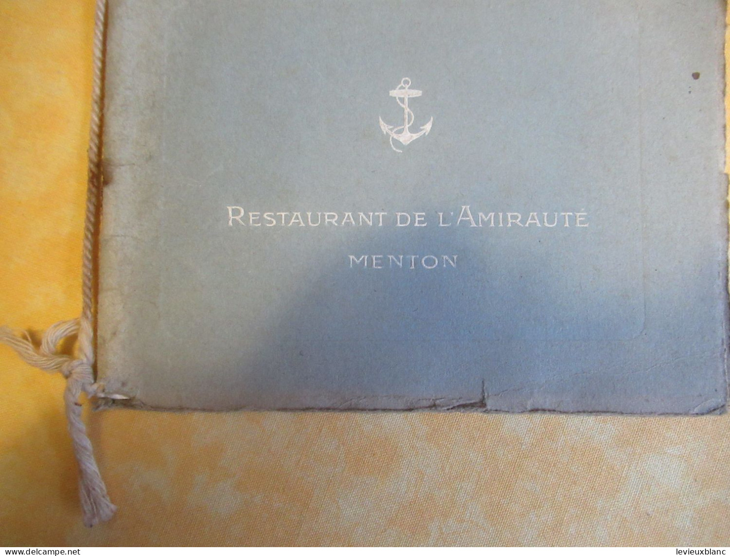 Restaurant De L'AMIRAUTE/ MENTON/ Admiralty Restaurant /  Petit Fascicule Publicitaire  En Anglais /Vers 1912     PGC519 - Dépliants Touristiques