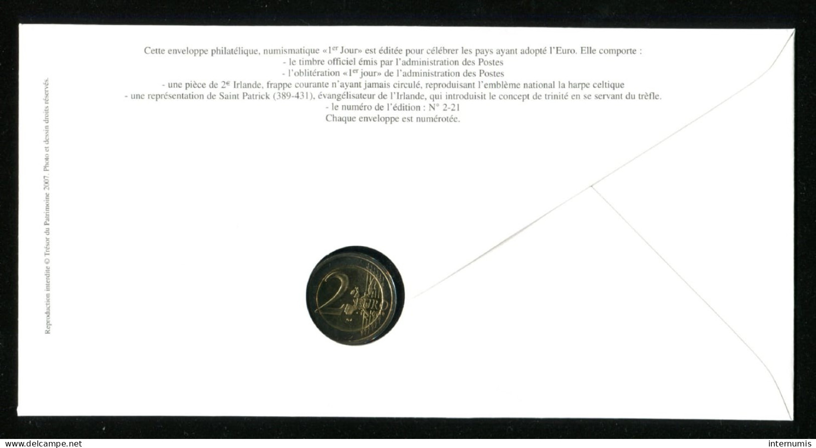 Irlande / Ireland, 2 Euro, 2003, 1er Jour D'Emission (23-06-2007) - Enveloppe Philatélique Et Numismatique - Irlande