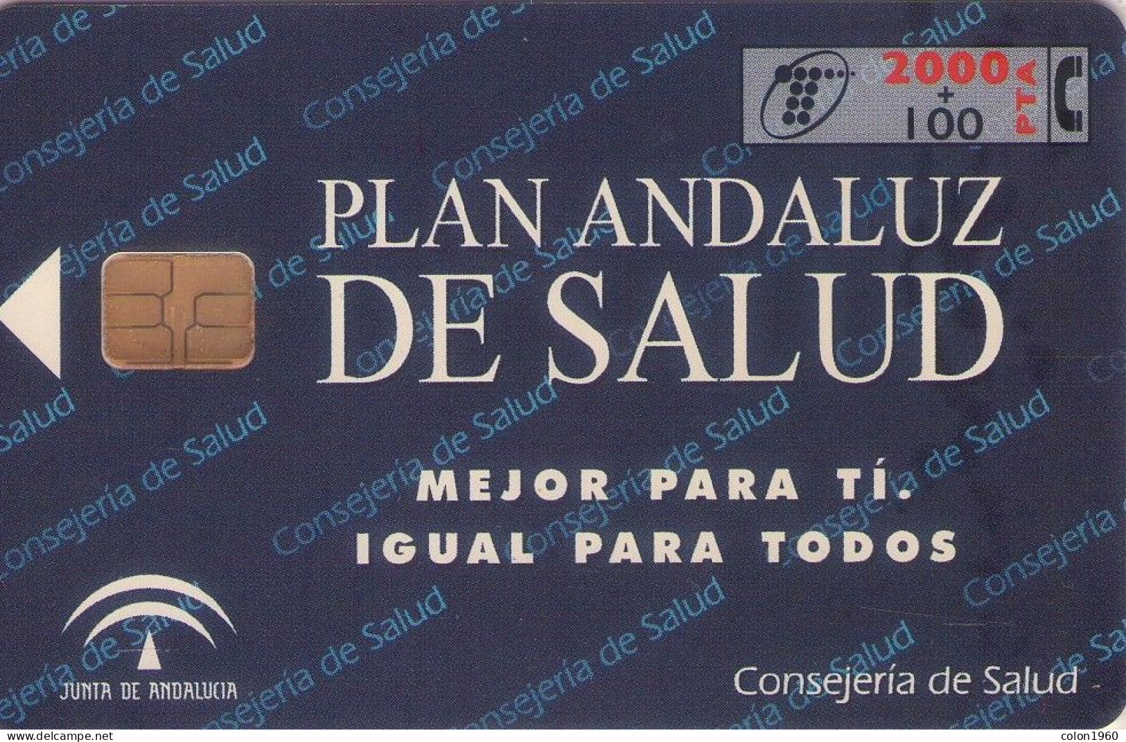 ESPAÑA. CP-132. PLAN ANDALUZ DE SALUD. 09-1998. 2000 PTAS. (400) - Commemorative Advertisment