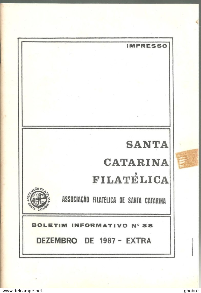 SANTA CATARINA FILATELICA - BRAZIL - MAGAZINE - 1987 -  N° 38 - Zeitungen & Zeitschriften