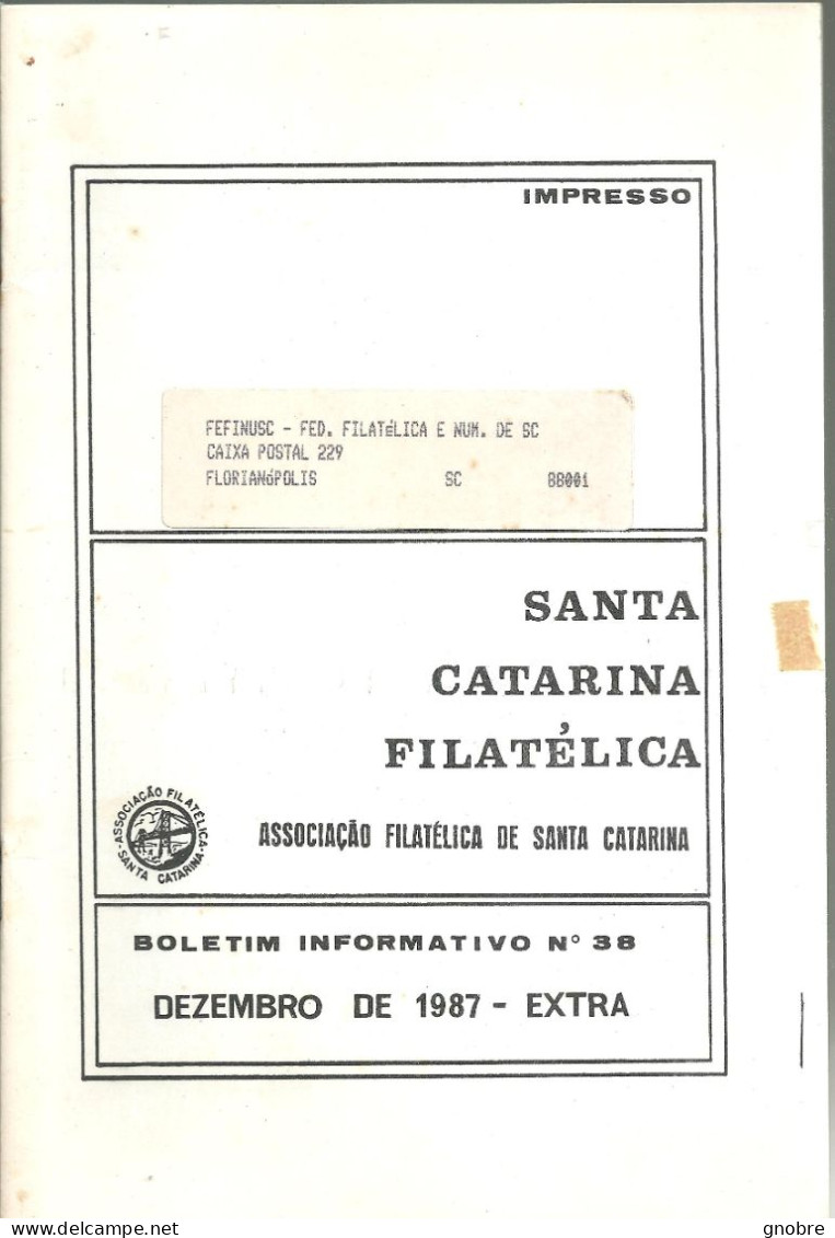 SANTA CATARINA FILATELICA - BRAZIL - MAGAZINE - 1987 -  N° 38 - Zeitungen & Zeitschriften