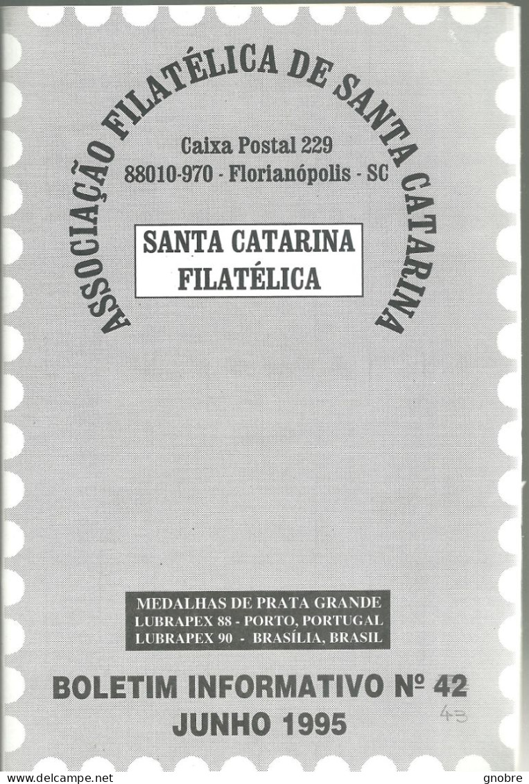 SANTA CATARINA FILATELICA - BRAZIL - MAGAZINE - 1995 -  N° 43? - AIRMAIL CATALOG - Revues & Journaux